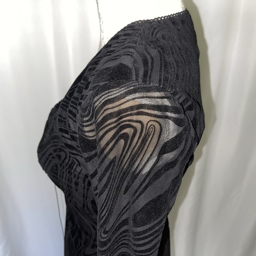 Fashion Nova Caught Up Mesh Black Mini Dress Size M - Picture 7 of 15