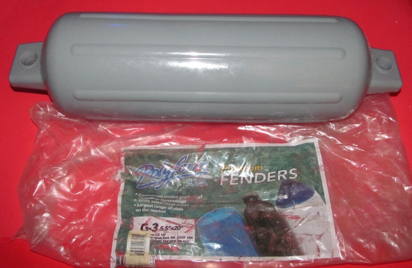Polyform US G-3 Fender ~ Grey (5.5" x 19") New Old Stock Never used! Fast Ship