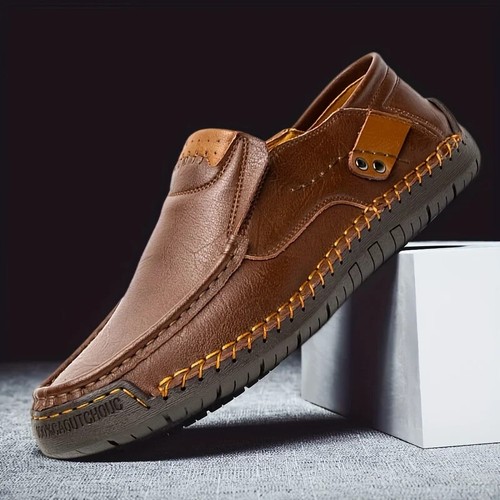 Breathable Mens Casual shoes Moccasin Loafers Comfortable Business Leather Shoes - Picture 8 of 24