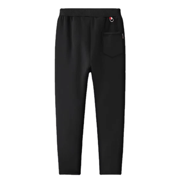 Calças térmicas masculinas de lã de cordeiro inverno lã grossa fitness - Imagem 3 de 4