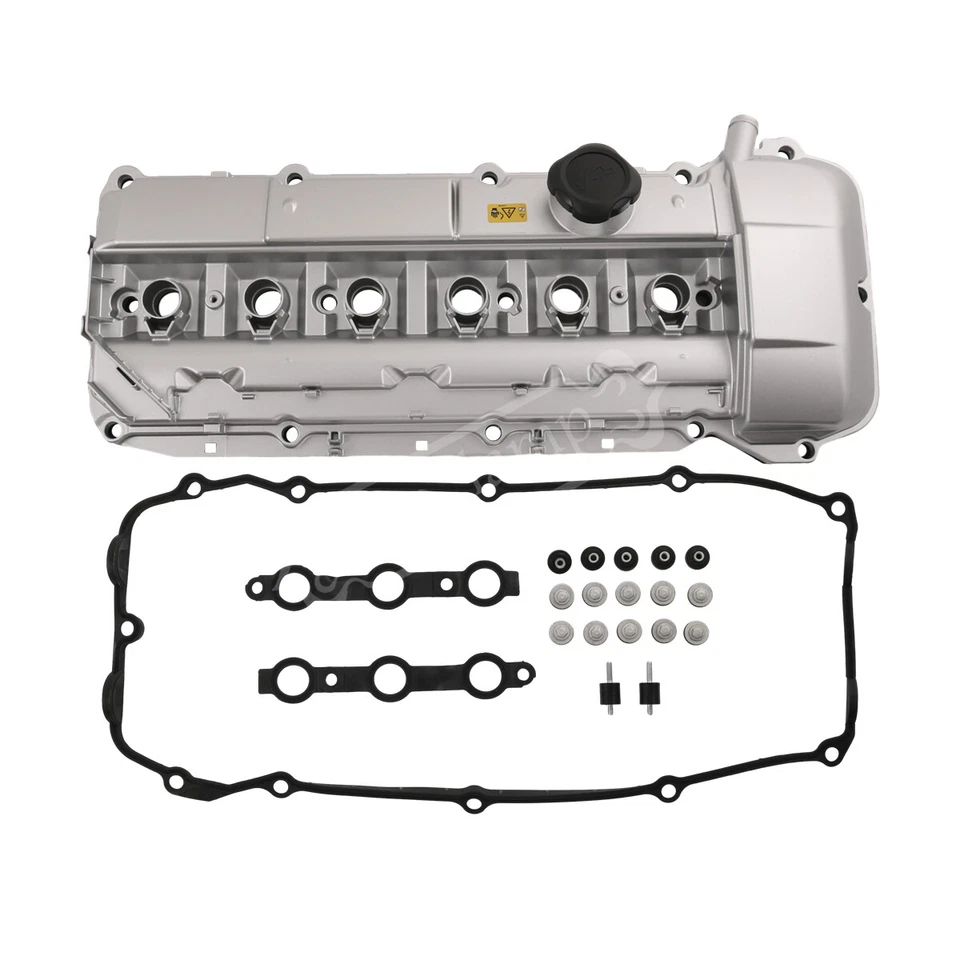 Cubierta de válvula de motor con junta de aluminio para BMW 325Ci 325i 330i 525i M54 E46 X3 X5 Foto 3 de 4