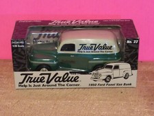 TRUE VALUE HARDWARE ERTL DIECAST 1950 FORD PANEL VAN BANK, NIB,