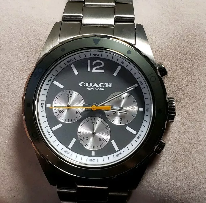 Coach Men s Watch Sullivan Sport Chronograph Matte Gunmetal Ion