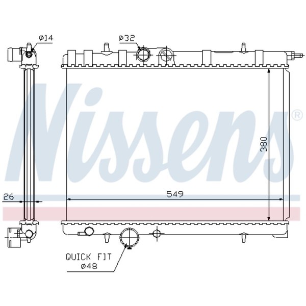 KüHler WasserküHler FüR Peugeot 206 CC 2D 1.6 16V 2.0 S16 2A/C 1.4I 1.4 Hdi Eco-image