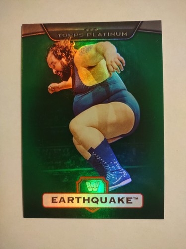 WWE Earthquake #13 2010 Topps Platinum Green Parallel Card SN /499 + Bonus!