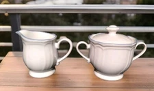 Epoch Sugar And Creamer Bowl With Lid 