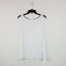 Style & Co Womens XL White High Low Hem Tank Top Retagged CN51