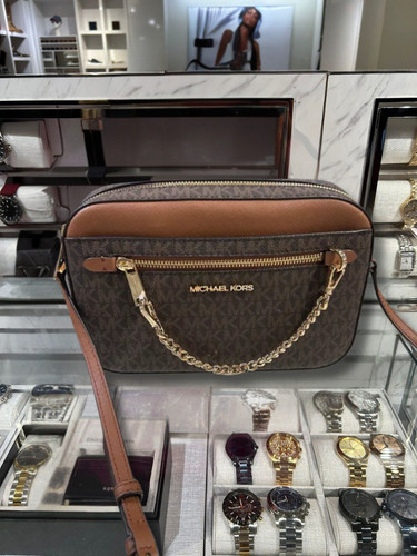 Michael Kors braun MK Logo Reißverschluss Crossbody Geldbörse Tasche & flache Handytasche Geldbörse Combo - Bild 5 von 21