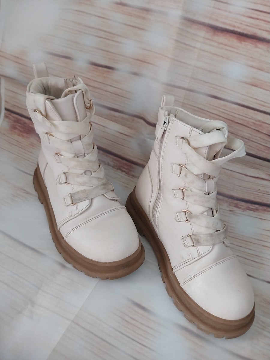 Girls Cream River Island Ankle Boots UK
