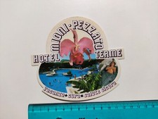 ADESIVO HOTEL MIONI PEZZATO ABANO TERME STICKER AUTOCOLLANT KLEBER 80s ORIGINAL