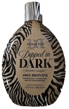 Brown Sugar Double Dark Dipped in Dark 400X Bronzer Tanning Bed Lotion 13.5 oz