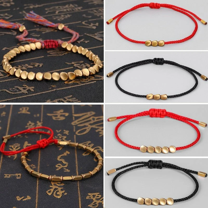 Tibetan Peace Red string Adjustable bracelet – Mandala Tibet