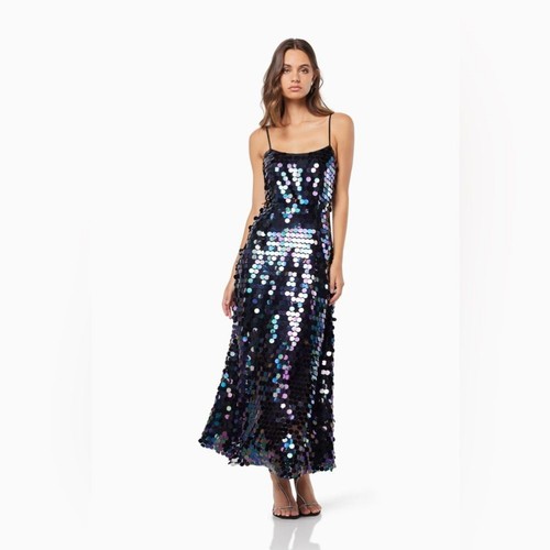 Elliatt Deborah schillerndes Maxikleid mit Paillettenverzierungen Größe S neu mit Etikett - Bild 4 von 13