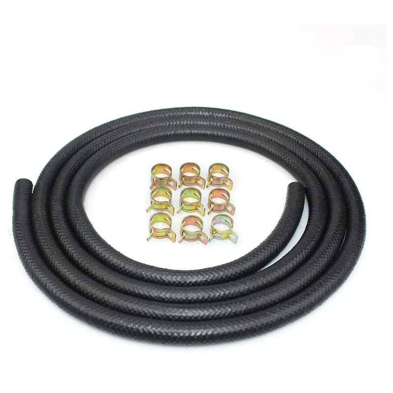 Juego de abrazaderas de manguera de filtro de gasolina para motocicleta ATV de 1/4" EE. UU. Juego de línea de combustible Foto 3 de 4