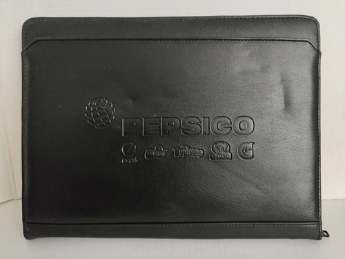 PEPSICO Marken Padfolio Business Leder Portfolio Reißverschluss Notizbuch Mappe