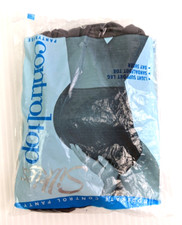 Vintage Silkies Control Top Pantyhose Barely Black 070506 X-Large 48-52