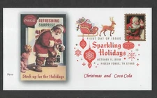 SPARKLING HOLIDAYS * 2018 CHRISTMAS FIRST DAY COVER * PIGEON FORGE, TN