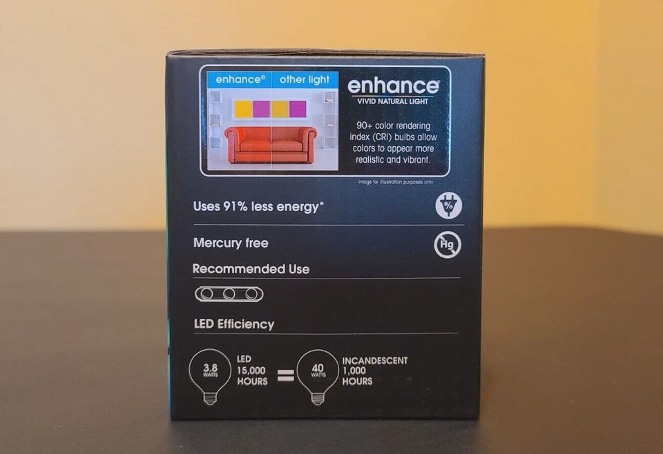 Feit Electric LED Bulbs G25, E26 Daylight 40-Watt Equiv. Frosted (Two 3-Packs) - Image 3 of 4