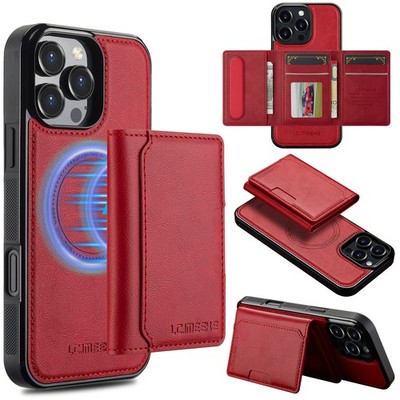For iPhone 16 Pro Max 15 14 13 12 11 X 8 7 PU Leather Stand Wallet Magnetic Case