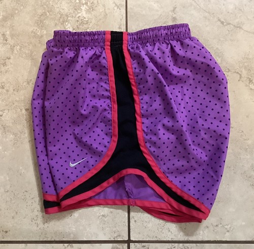 NIKE Dri-Fit Athletic Running SHORTS ~ Women's XS ~ Purple Polka Dots - Picture 4 of 5