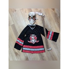 Kids Bloody Face-Off Hockey Halloween Costume - Size Medium 8-10 , EUC UNISEX