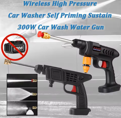 #ad 300W Cordless High Pressure Car Washer Portable Water Gun Hose Auto Cleaning $54.99