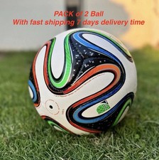 2x Adidas Brazuca FIFA World Cup Brazil 2014 Soccer Match Ball Size 5