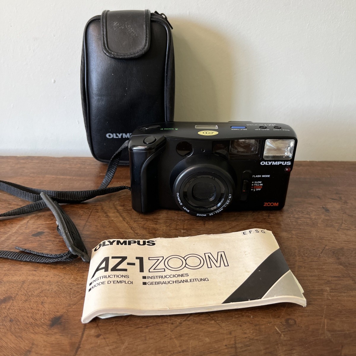 Olympus AZ-1 Zoom 35mm Film Point and Shoot Camera Black Manual
