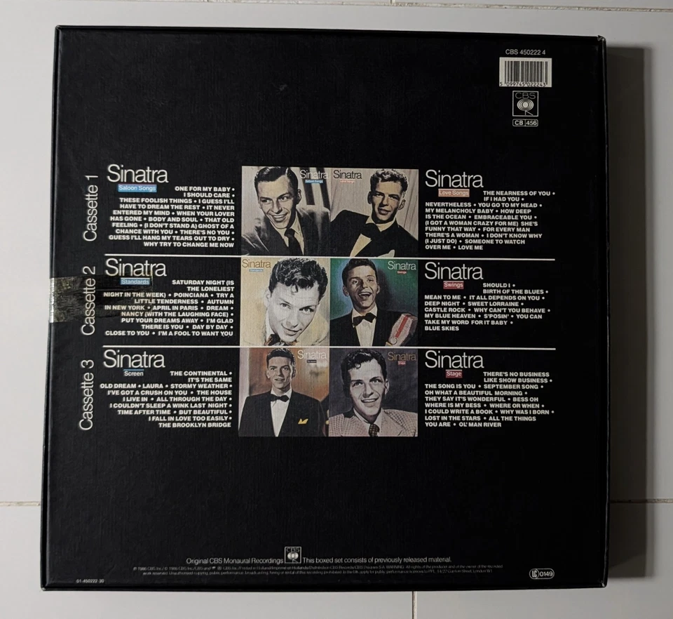 FRANK SINATRA "The Voice Columbia Years 1943-1952", X3 cassettes 1986 Box Set NM - Image 3 of 4