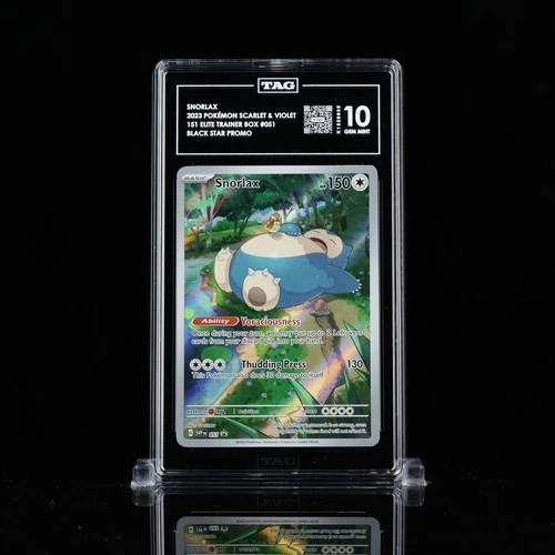 Pokemon Scarlet & Violet 151 ETB Promo Snorlax 051 TAG 10 Black Star Promo