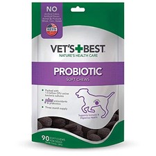 Vet's Best Probiotic Soft Chews Dog Supplement, Supports Digestive Health, 90