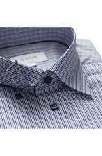 ETON Men's Slim-Fit Check Dress Shirt Size 15 Purple Multi