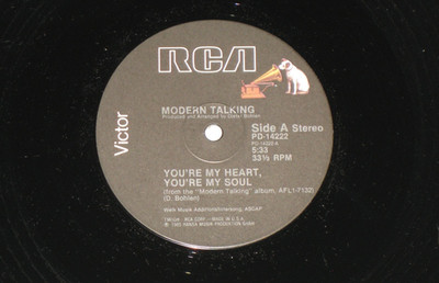 MODERN TALKING-You're My Heart, You're My Soul (1985) RCA VICTOR 12'' Single