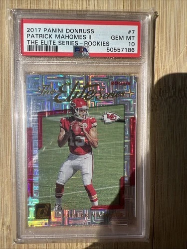 2017 Donruss The Elite Series Rookies Patrick Mahomes #7 PSA 10 ROOKIE RC