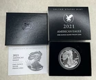 2021-S American Silver Eagle Proof Type 2 Dollar $1 Box COA US Mint OGP