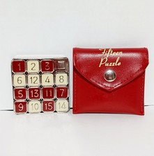 Vintage Fifteen 15 Slide Puzzle in Travel Poc...