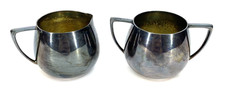 Empire Crafts Quadruple Silver Plate Creamer & Sugar Set with Nobility Plate Storage Bags — listing 4