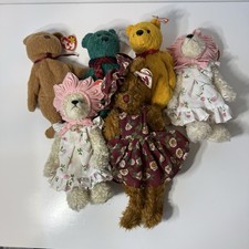 TY Beanie Babies Attic Treasures Plush Lot of 6 Curly Wallace Poopsie Emily