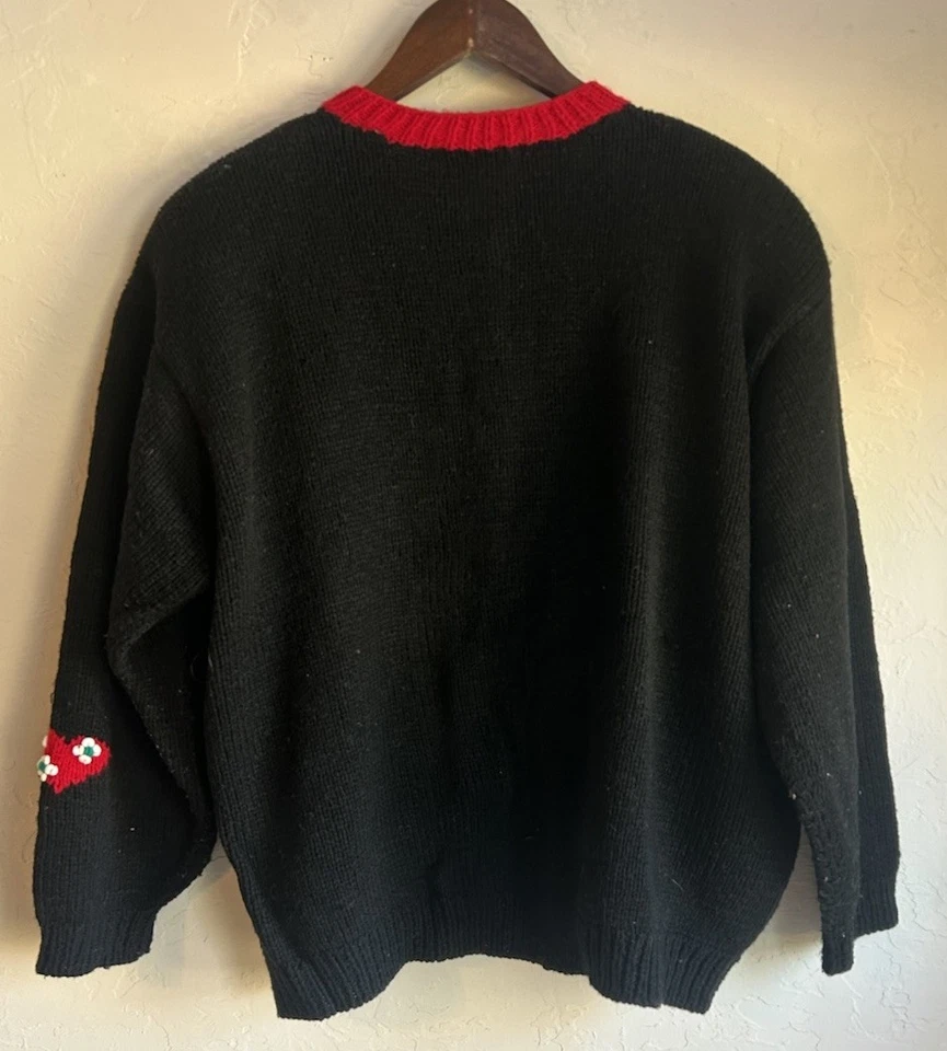 Cárdigan Suéter De Colección Karen Scott Plus 2X Novedad Patos Corazón Abotonado Foto 2 de 4