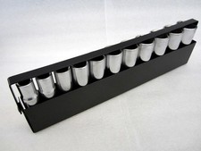 Vintage Craftsman 12 Drive 11pc Sae 6pt Deep Socket Set Metal Tray Usa