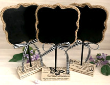 BLACK CHALKBOARD PARTY MENU TABLETOP STICK SIGNS- 3