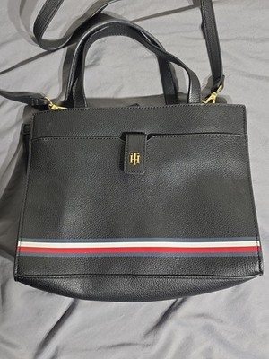 Tommy Hilfiger Black Purse With Handles And Shoulder Strap NWOT