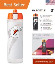 Gx 30oz Reusable Squeeze Bottle with Custom ID Ring - Sport-Ready Hydration