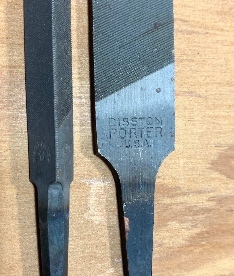 批量 6 件 Disston Porter 美国 Bastard,Bite Rite,#8,平圆形三面二手状况完好 — 第 4/4 张图片