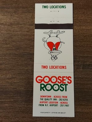 Vtg. Goose's Roost Restaurant, Niagara Falls, Ontario Matchcover (F17)