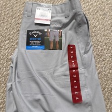 Callaway Men's Opti-Dry Performance Golf Shorts with Media Pocket, Gray, 34