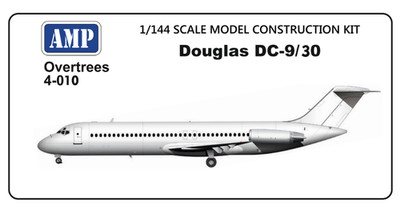AMP OvT-4-010 Douglas Dc-9 /30 Plastic model aircraft Kit dont include box 1/144