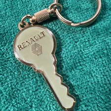 Renault Gold Tone Keychain Pendant Vintage 1980s