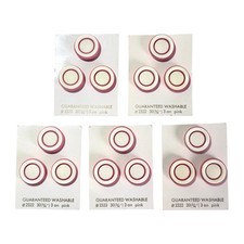 Pink White Two-Tone Buttons Mod Round 3/4 Inch Vintage B Blumenthal Co 15pc