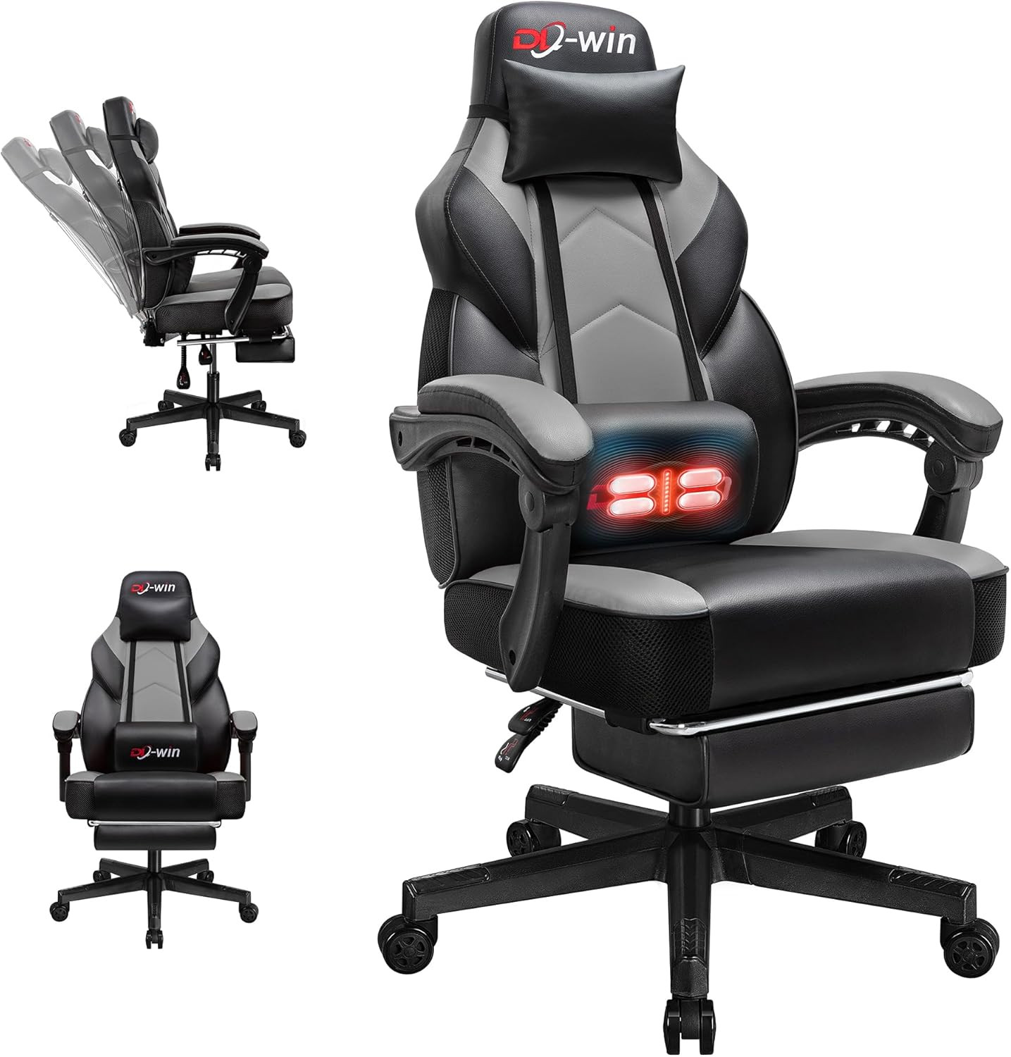 Gaming Chairs for Adults, Computer Chair with Footrest and High Back, Big and...
